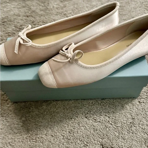 Cap-Toe Silk Ballet Flats - Picture 3 of 10